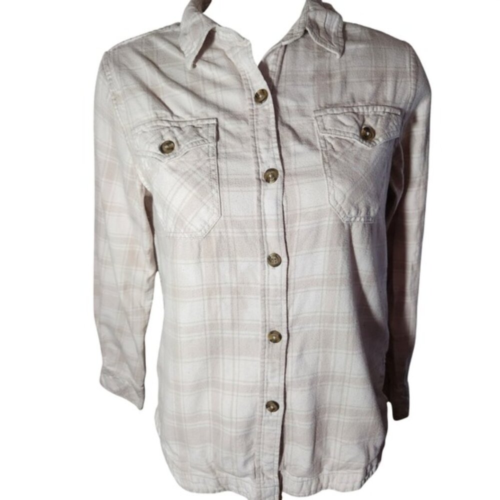 Frank by Frank And Oak Plaid Button Up Shirt Long Sleeve Organic Cotton M